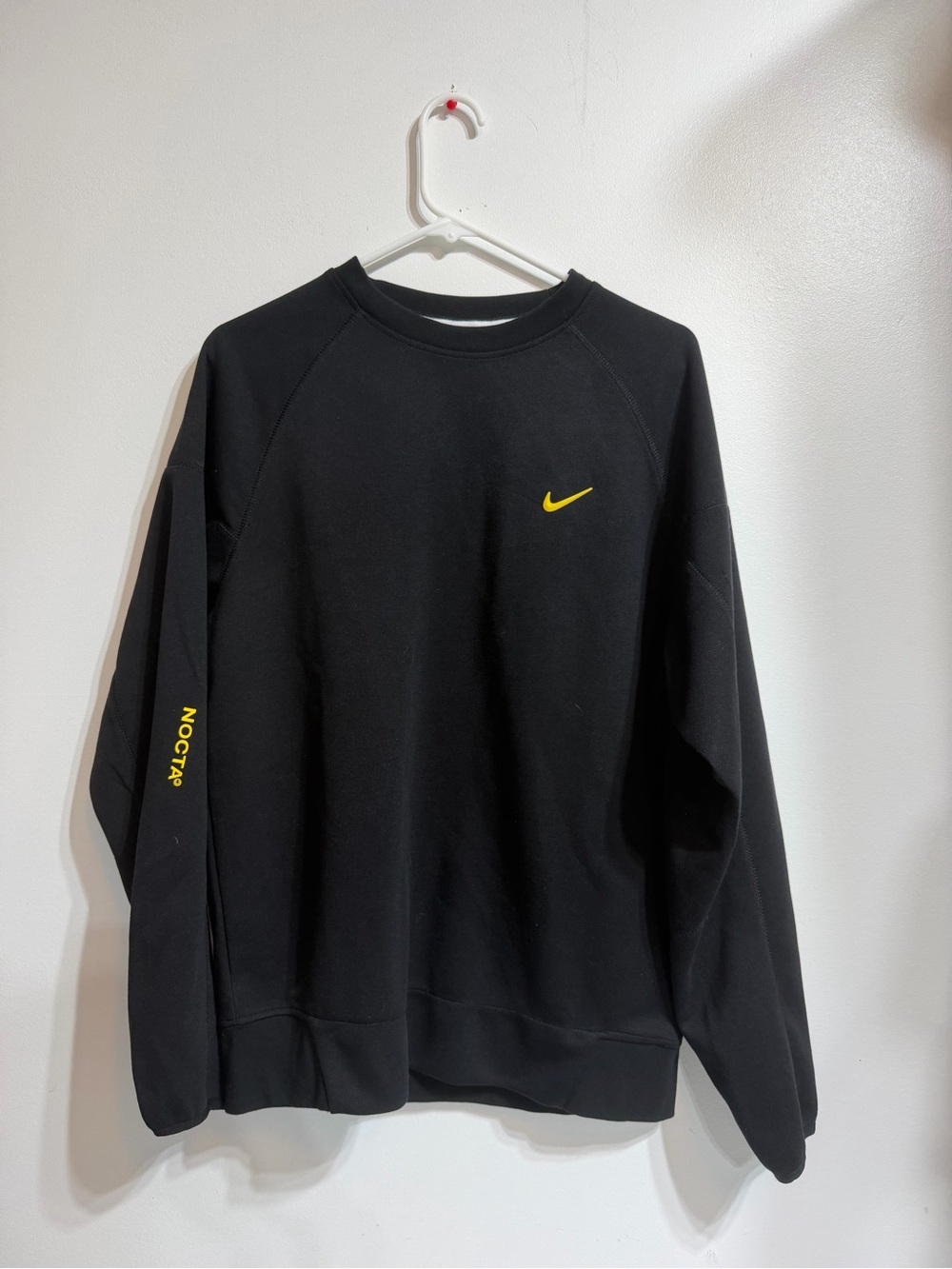 NWT Nike x Drake NOCTA Black Yellow Crewneck Sweatshirt Men's Size Medium